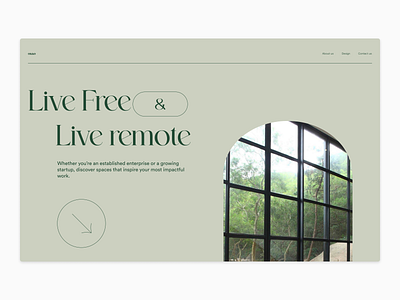 Remote working space -- exploration #1 branding design flat minimal simple typography