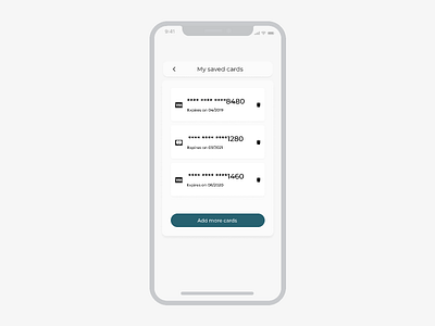 #002 Credit Card Checkout - Select your card app card design flat minimal ui vector