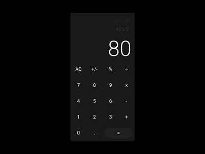 Daily UI #004 Calculator app calculator design flat minimal typography ui vector