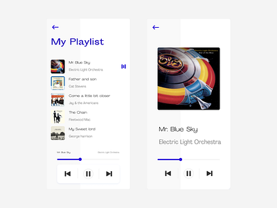 👨🏻‍🎨 Daily UI #9 Music Player card minimal music songs typography vector