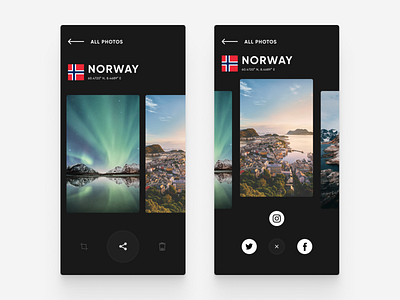 👨🏻‍🎨 Daily UI #10 Social Share design images minimal norway ui vector