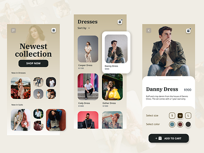 Dressooze - dresses and fashion app design dresses fashion minimal ui