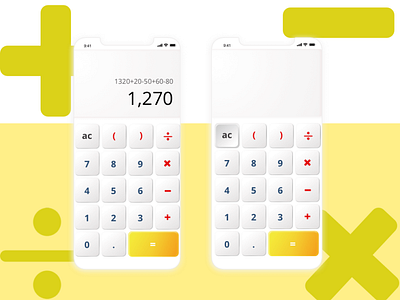 DailyUI - 004 - Calculator daily 100 challenge skeumorphism ui design