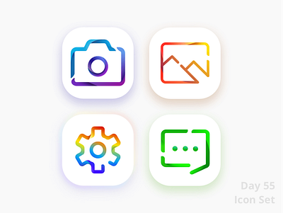 DailyUI - 055 - Icon Set gradient logo gradients graphic design