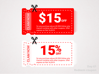 DailyUI - 061 - Redeem coupon graphicdesign marketing