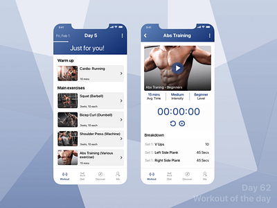 DailyUI - 062 - Workout of the day