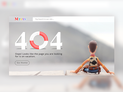 DailyUI - 008 - 404 not found 404 page daily 100 challenge daily challange daily ui error toy store