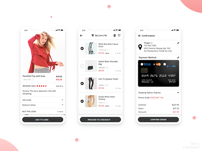 DailyUI - 002 - Check Out credit card daily 100 challenge ecommerce fashion shopping