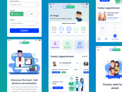 Healthcare Doctor Appointment design icons design mobile app design mockup design ui ui design