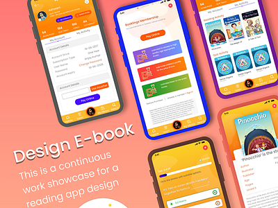 Online eBook - Booklings App Redesign icons design mobile app design mockup design ui design ux