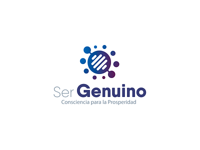 Ser Genuino adn branding design flat genetic logo