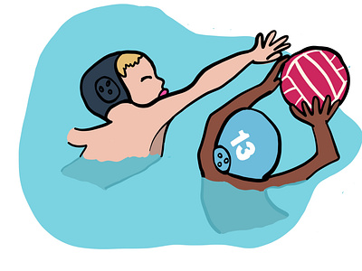 Splash Ball illustration swim swimming