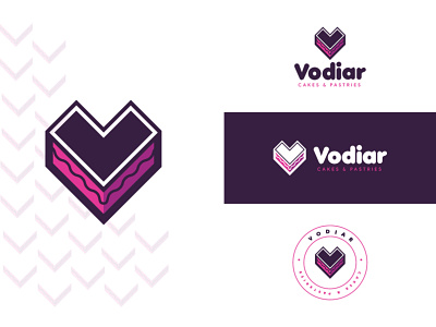 Vodiar Cakes & Pastries brand identity brand identity design branding cakes creative design food logo logo design