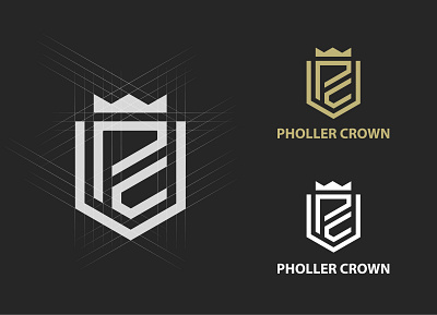 PHOLLER CROWN LOGO brand identity brand identity design branding creative design fashion logo logo design minimal typography