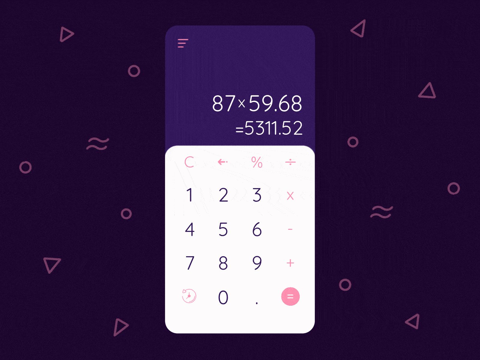 Calculator App Design Daily UI #004