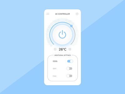 Remote Control Settings App Daily UI #007