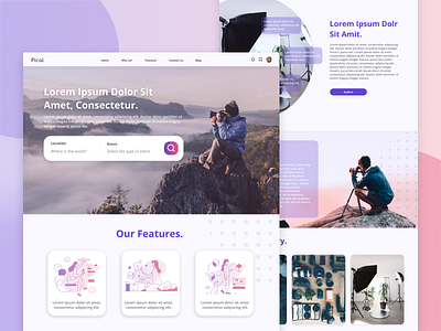 Landing Page Design for Photography Platform