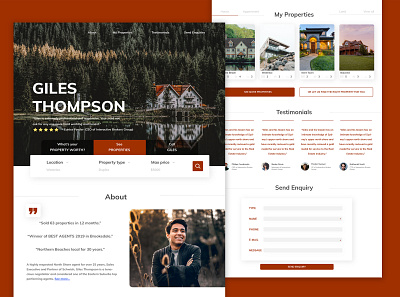 Website Design for Real Estate Agent design graphic design graphics interface icons real estate real estate agent site typography ui ui ux design ui design ui designs ui ux user experience user interface ux web design website website concept website design