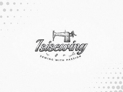 B/W Logo design_isisewing 2019 art design illustration illustrator illustrator cc logo logo design typography vector