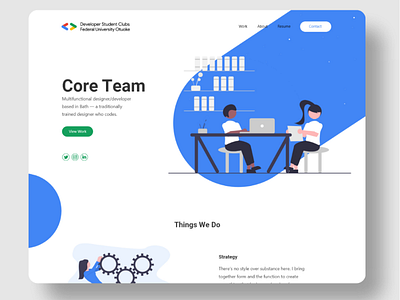 Landing page google ui ux page illustration