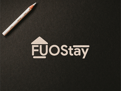 Logo for FUO stay logo design housing real estate