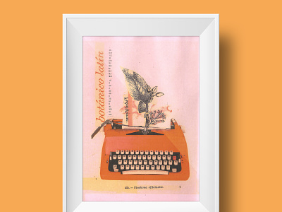 Describe yourself 60s analog analog collage collage corta y pega cut and paste design flowers illustration papers retro sixties typewriter typography vintage