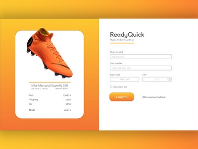 DailyUI #02 - Credit Card Checkout