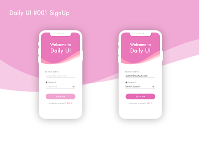 Daily UI #001 Sign Up dailyui dailyui 001 dailyuichallenge