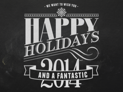 Happy Holidays advertising client work typography