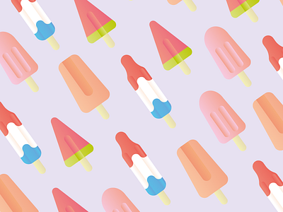 lovely popsicles hot icecream icon pattern popsicle summer