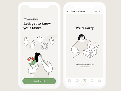 Illustrations for Ceramic App app ceramic illustration ui ux vector