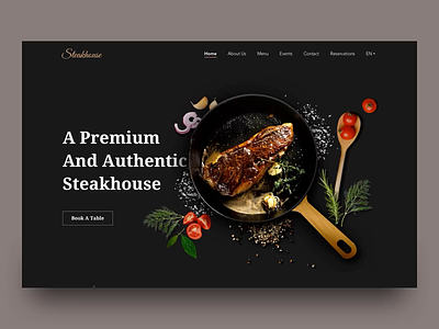 Steakhouse Homepage animation food homepage interaction parallax parallax scrolling restaurant steakhouse web