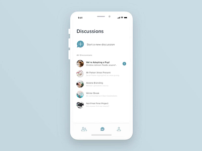 Discussion App app animation app concept chat app discussion dog mobile app
