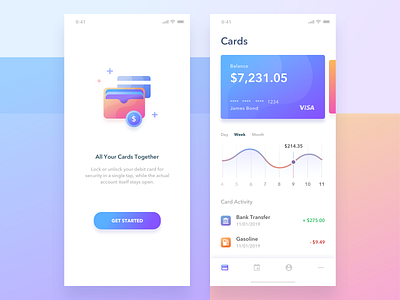 Wallet App app fin tech illustration onboarding wallet