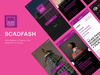 SCAD FASH APP app art branding clean creative design farfalla farfalla hu icon idea ios logo minimal scad scadfash typography ui ux web website