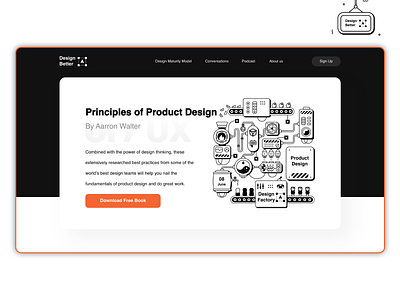 Principles of Product Design - Redesign black and white blackandwhite branding design design better illustration landing landing design landing page landing page design landingpage principle of product design product design ui uidesign ux