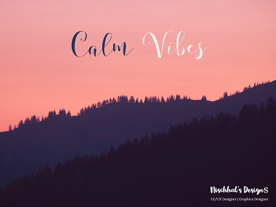 Calm Vibes | Calm challenge abstract banner banner design calm hills illustration mountains