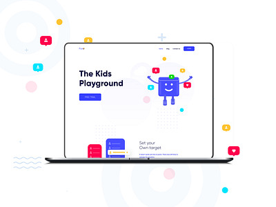 Landing page Design | E-Learning app design e learning illustration kids app landing page landing page design landingpage ui uidesign ux