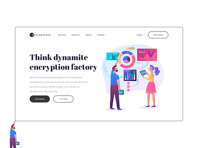 Tresorit Playoff: Encryptionn adobe xd app branding contest design illustration landing page landing page design landingpage typography ui uidesign ux