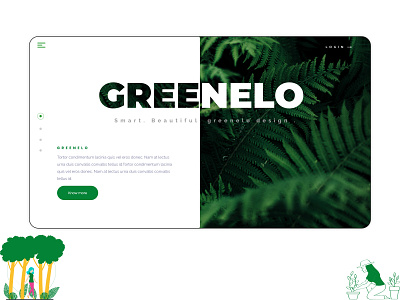 Greenelo | Landing page design adobe xd design green illustration landing page landing page design landingpage nature nature illustration ui uidesign ux