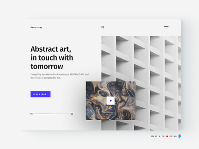 Geometryy | Landing page design concept