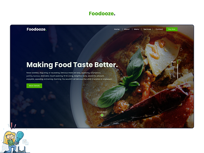 Foodooze Landing Page design | Weekly Warm-Up