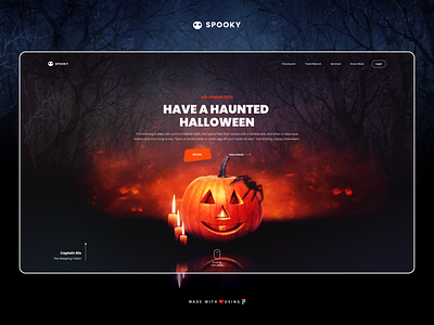 Halloween Landing Page design | Weekly Warm-Up design halloween halloween design illustration landing page landing page design landingpage spooky uidesign week weekly challenge weeklyui weeklywarmup