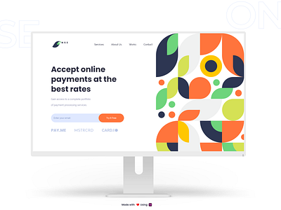 ONSE Landing Page | 2021 Debut Design - Weekly Warm-Up adobe xd design landing page landing page design landingpage pattern design typography ui uidesign weekly challenge