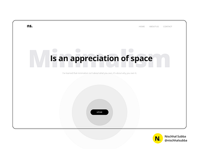 Minimalism Landing Page | Creative Skill 2021