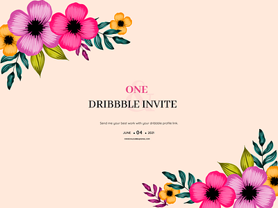 Dribbble Invites Giveaway | 2021 2021 design dribbble dribbble invitation dribbble invite dribbble invite 2021 dribbble invite 2021 dribbble invite giveaway dribbble invites flower design flower illustration illustration invite invite giveaway typography