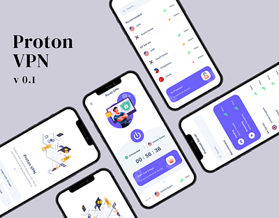 Proton VPN | App Concept animation branding design illustration mobile app uidesign