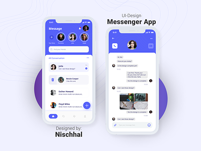 Messenger Concept Design | 2021 - with Source file app app design application call chat chat app concept dailyui design free free resource freebie messenger messenger app minimal mobile mobile ui social ui uidesign