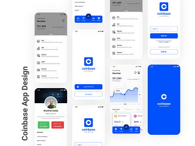 Coinbase Mobile App | Concept 2021 app app concept coinbase app design figma figma design mobile ui ui uidesign