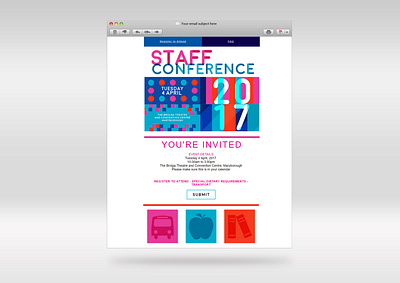 Staff conference EDM branding branding design colour digital edm marketing vector vision6